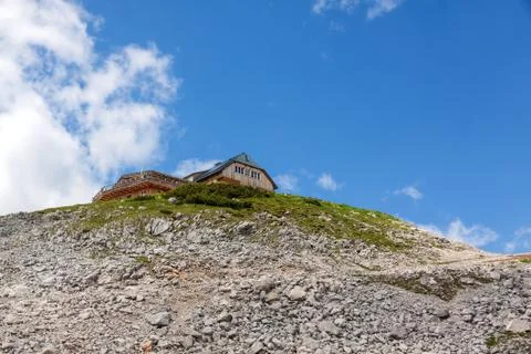 House in the mountains Stock Photos