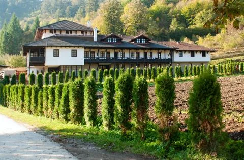 The house in mountains Stock Photos
