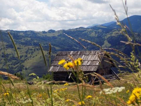 House in the mountains Stock Photos