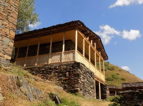 House in the mountains Stock Photos