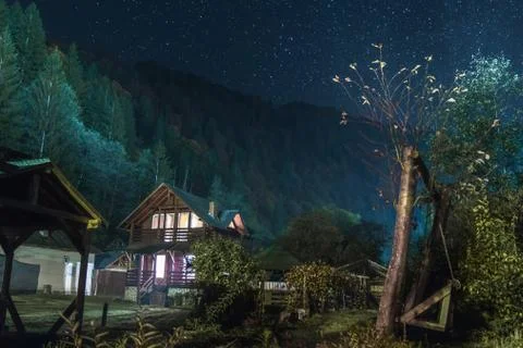 A house in the mountains Stock Photos