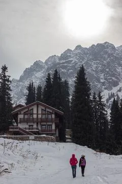 House in the mountains Stock Photos