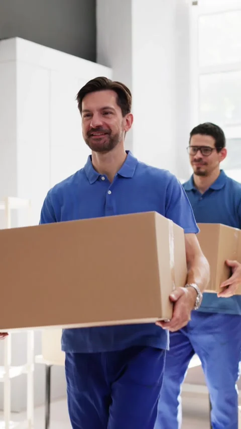 House Mover And Van Delivery Service Stock Footage 312900720