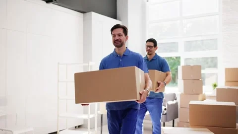 House Mover And Van Delivery Service Stock Footage 314135624
