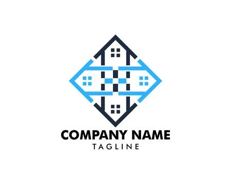 House Moving Logo Design Template Stock Illustration