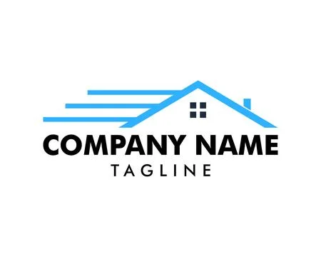 House Moving Logo Design Template Stock Illustration