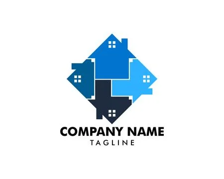 House Moving Logo Design Template Stock Illustration