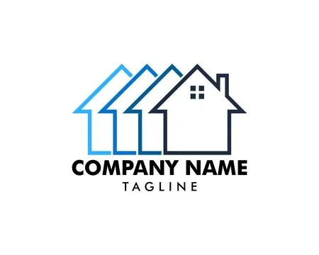 House Moving Logo Design Template Stock Illustration