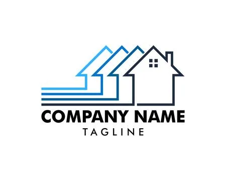 House Moving Logo Design Template Stock Illustration