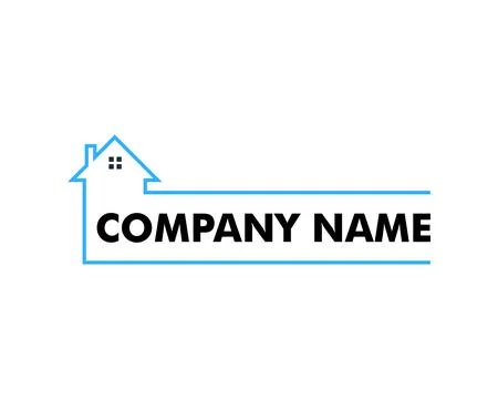 House Moving Logo Design Template Stock Illustration