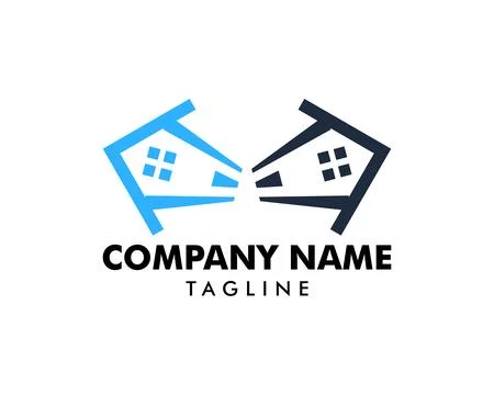 House Moving Logo Design Template Stock Illustration