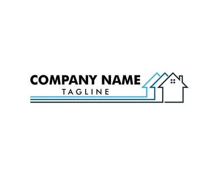 House Moving Logo Design Template Stock Illustration