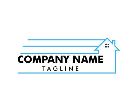 House Moving Logo Design Template Stock Illustration