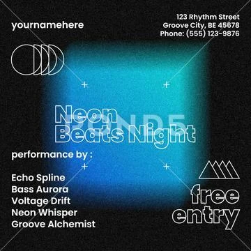 House music party instagram template post PSD Template