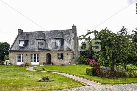 House near lanvallay Stock Photos