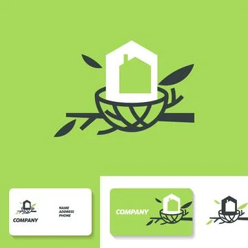 House Nest Logo Stock Illustration