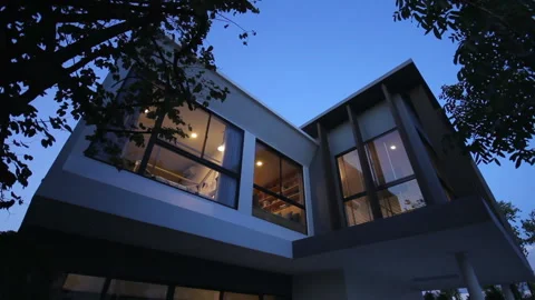 House in night Stock Footage 139950463