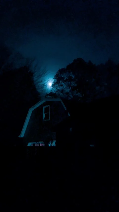 House at night Stock Footage 279520937