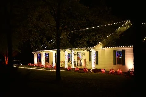 House at night Stock Photos