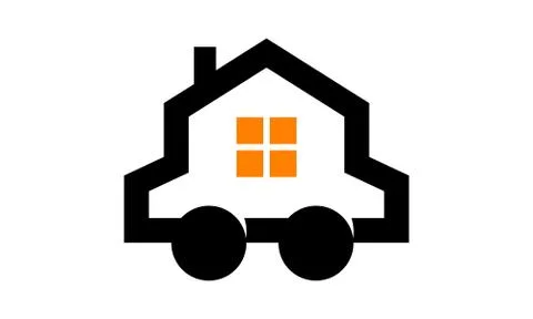 House Nomad Logo Design Template Vector Stock Illustration