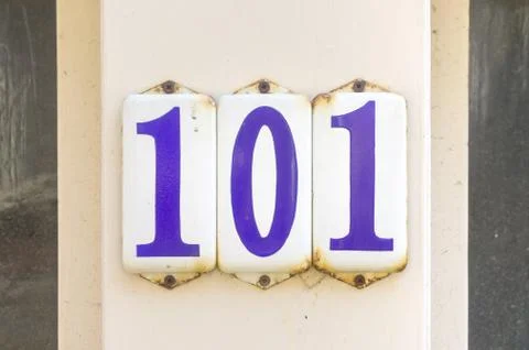 House number 101 Stock Photos
