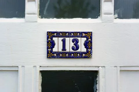 House number  13 Foto stock