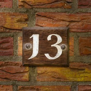 House number  13 Stock Photos
