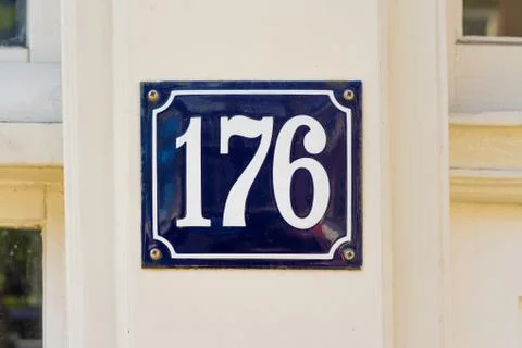 House number 176 Stock Photos