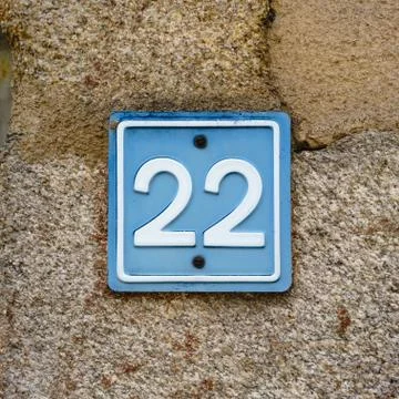 House number 22 Stock Photos