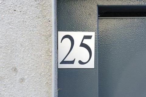House number 25 Stock Photos
