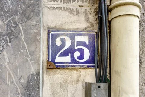 House number 25 Stock-Fotos