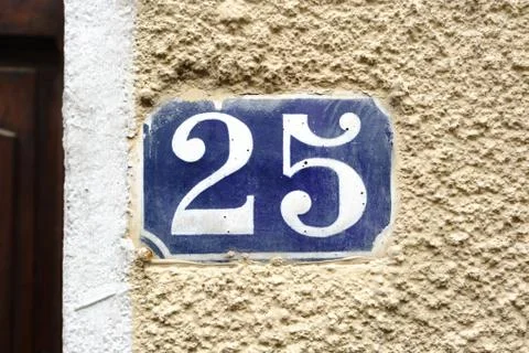 House number 25 Stock Photos
