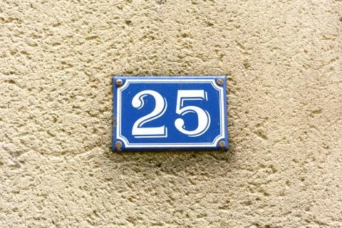 House number 25 Foto stock