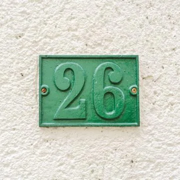 House number 26 Stock Photos