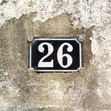 House number 26 Stock Photos