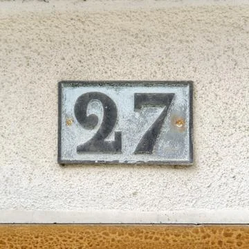 House number 27 Stock Photos