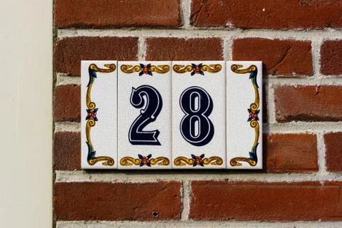 House number  28 Stock Photos