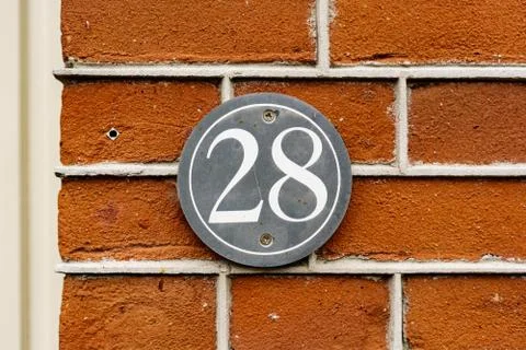 House number  28 Stock Photos