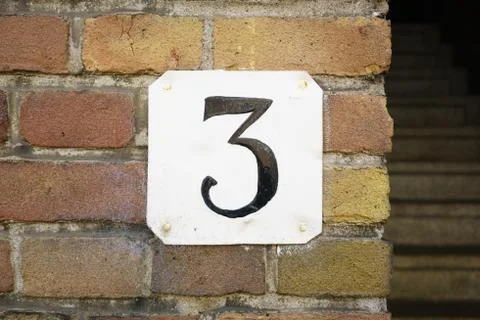 House number 3 Stock Photos