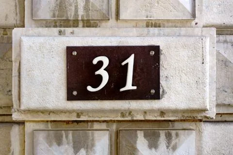House number 31 Stock Photos