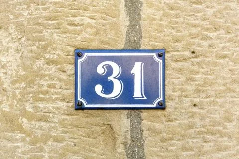 House number 31 Stock Photos