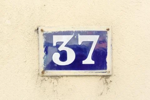House number 37 Stock Photos