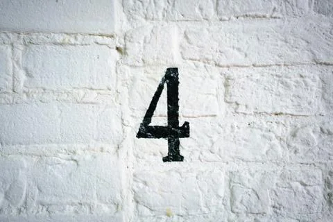 House number 4 Stock Photos