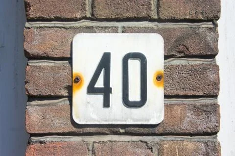 House number 40 Stock-Fotos