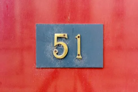House number 51 Stock-Fotos
