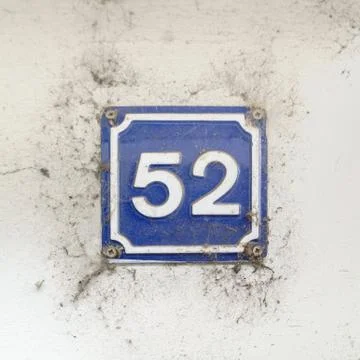 House number 52 Stock Photos