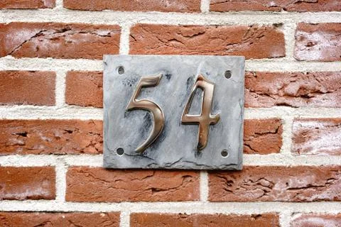 House number 54 Stock Photos