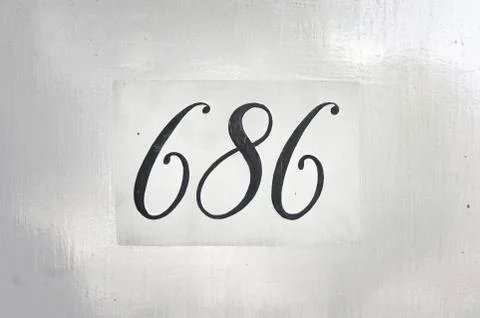 House number  686 Stock Photos