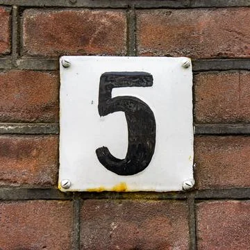 House number five (5) Stock Photos