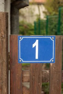 House number as a separate element one Foto stock